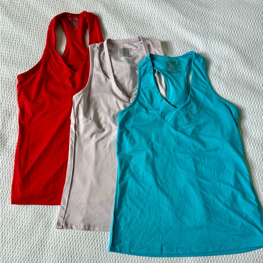 Lucky in Love Fitted Sleeveless Tank Top Bundle, XS